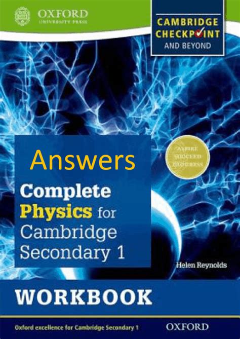<b>Physics</b> Work <b>Answers</b>. . Cambridge physics workbook answers